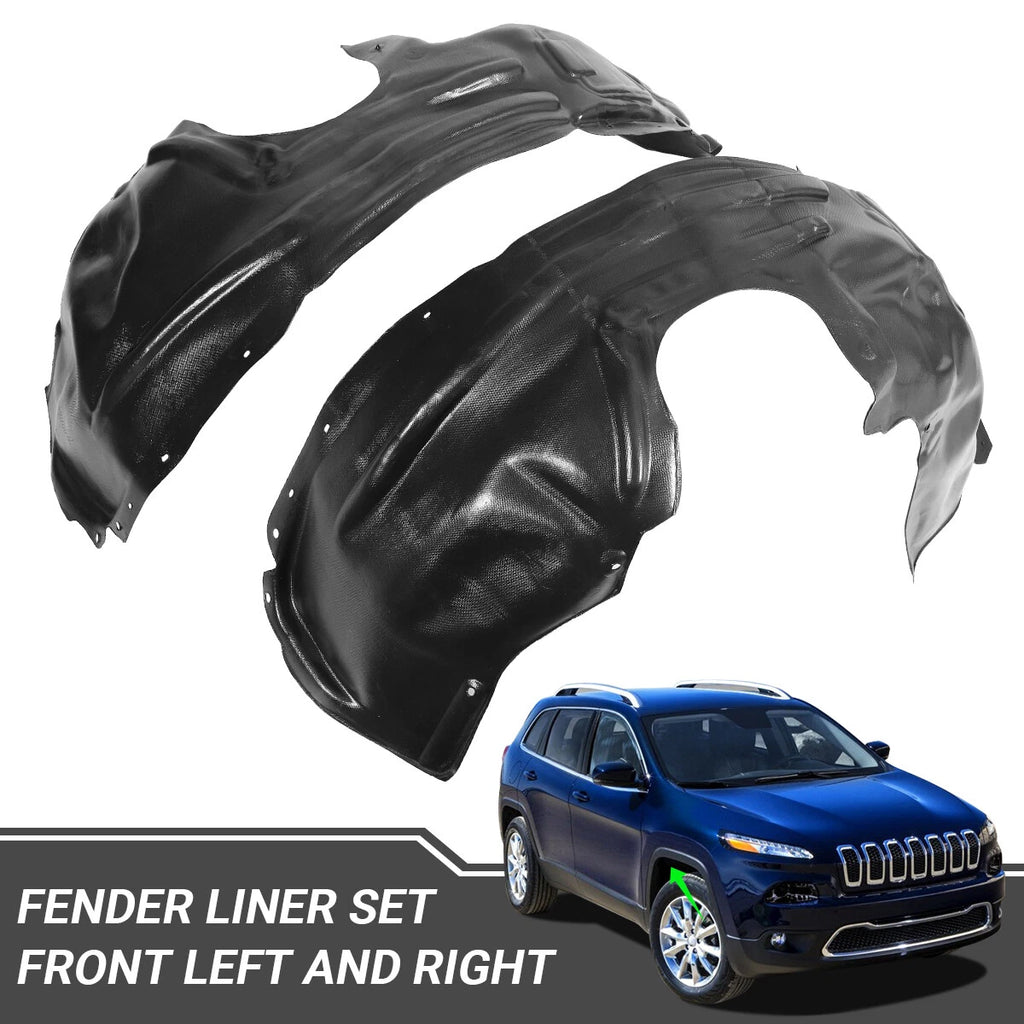 Front Inner Fender Liner Set of 2 for Jeep Cherokee (2014–2018)