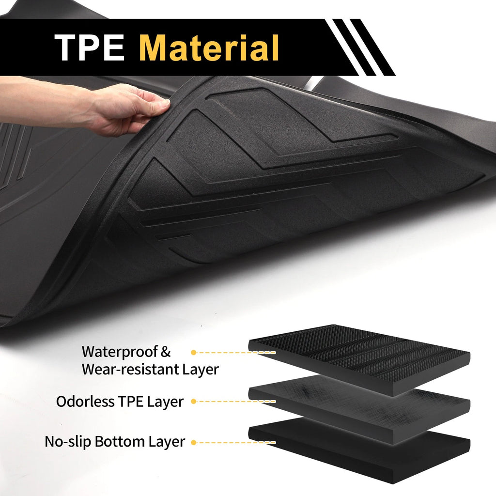 Cargo Liner Rear Trunk Mat for Chevrolet Traverse (2018–2024) TPE Diamond Pattern