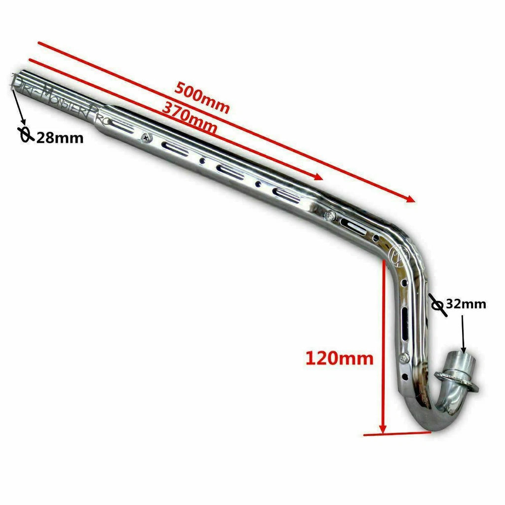 28mm CNC Exhaust Muffler Pipe for Atomik Thumpstar Pitpro 50cc-125cc