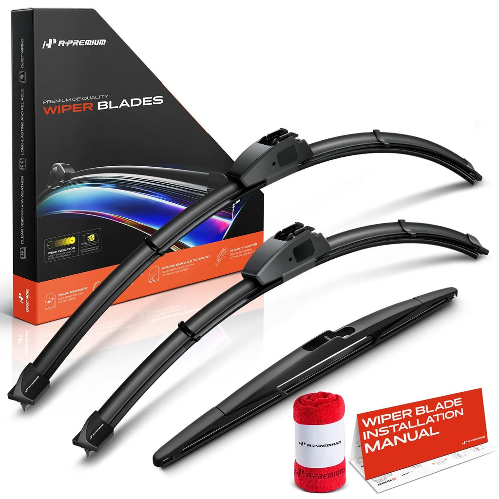 Set of 3 Windshield Wiper Blades for Ford Edge (2007–2023)