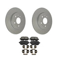 Hella Rear Solid Rotor & Bosch QuietCast Ceramic Disc Brake Pad Kit for A4 Quattro (2002–2008)