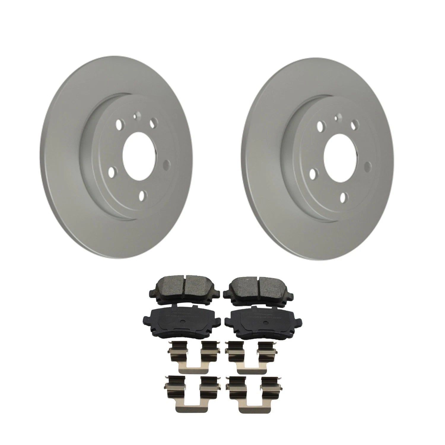 Hella Rear Solid Rotor & Bosch QuietCast Ceramic Disc Brake Pad Kit for A4 Quattro (2002–2008)