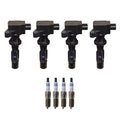 Set of 4 Ignition Coils & Spark Plugs for Ford Fusion, Milan (2006–2012)