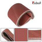 Set of 5 Sanding Belts 6" × 48" 80 Grit Aluminum Oxide