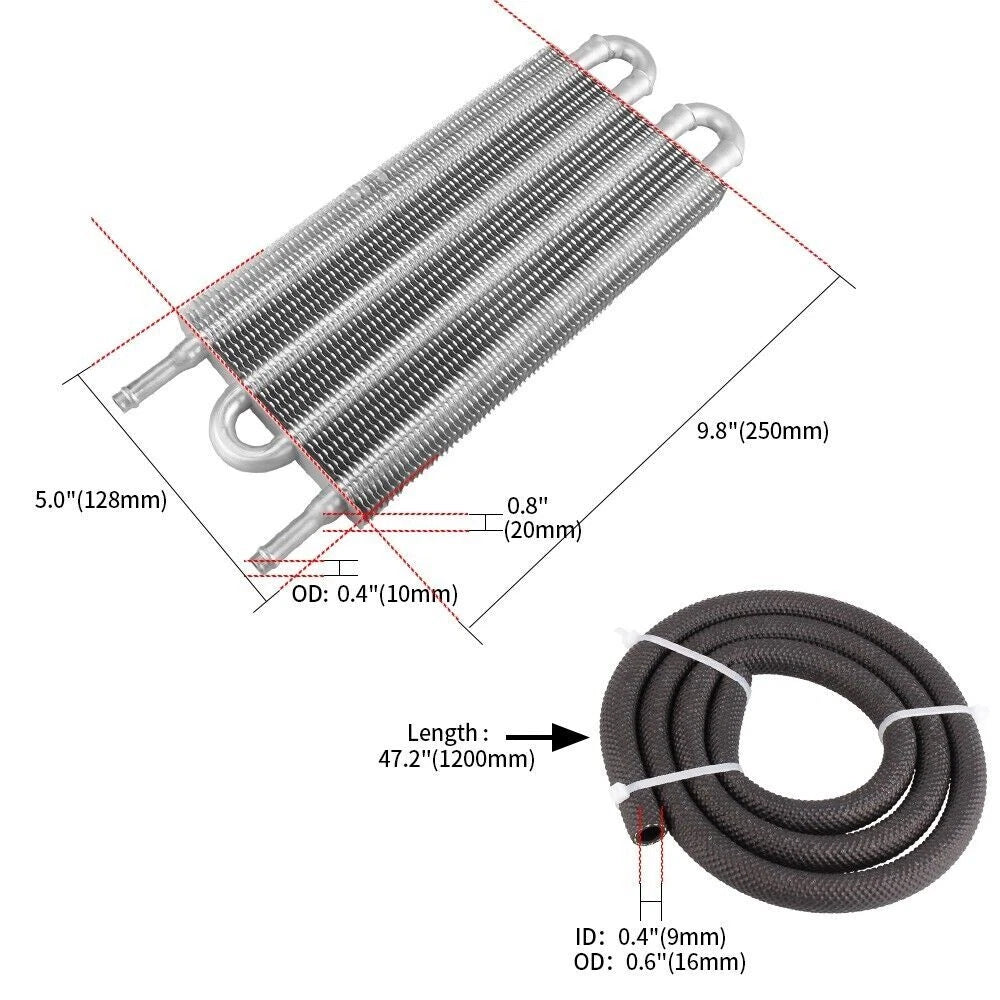 4 Row Remote Transmission Oil Cooler for Universal Applications