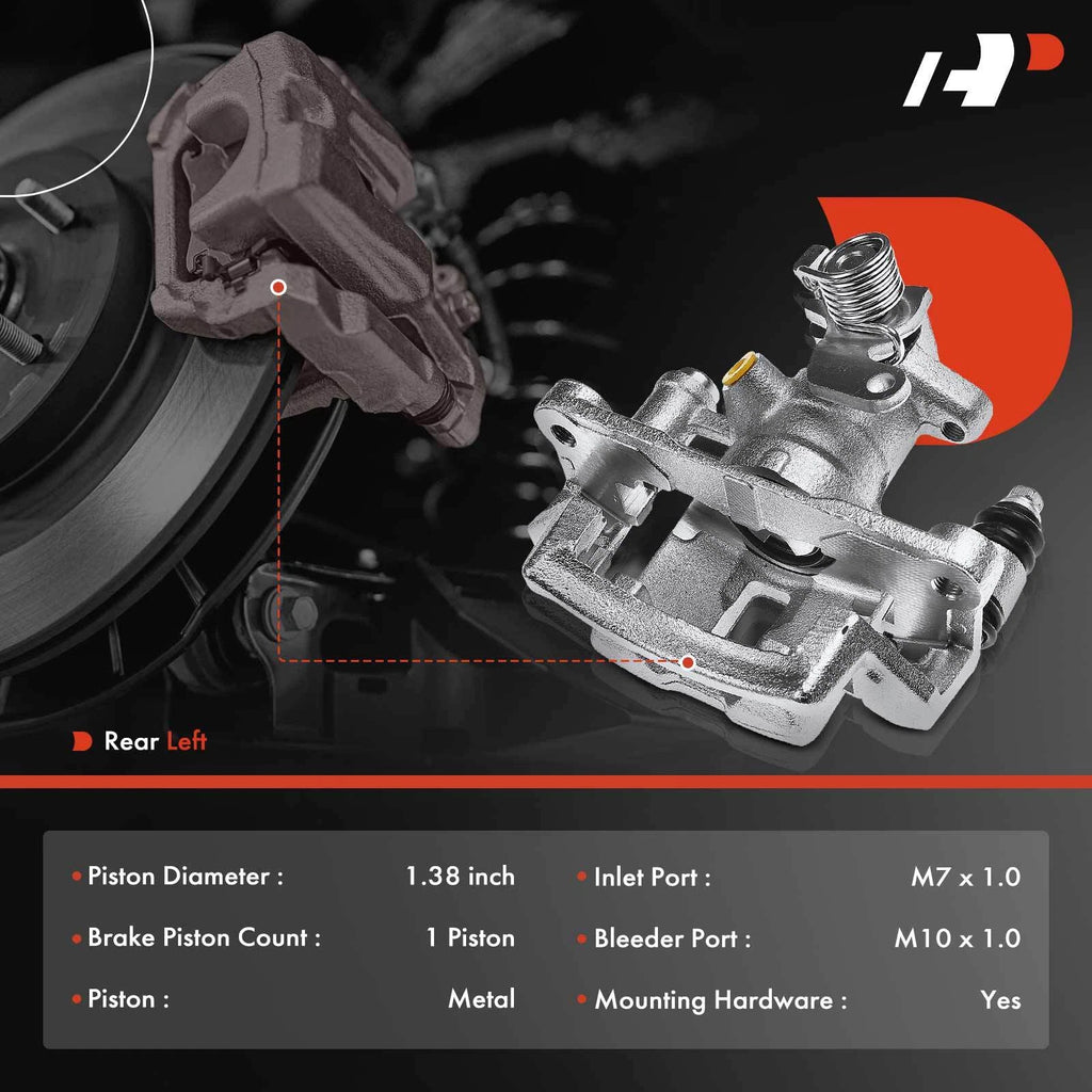 Rear Left Brake Caliper with Bracket for Toyota Corolla (1985-1987)