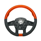 Steering Wheel Heavy Duty Leather Wood Orange for Kenworth T680 (2013–2021)