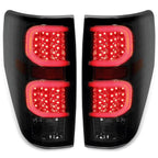 Dual Red LED Bar Tail Lights for Ford F-150 (2009–2014) Black/Smoked