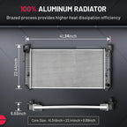 Aluminum Radiator for Cadillac Escalade 2002–2005