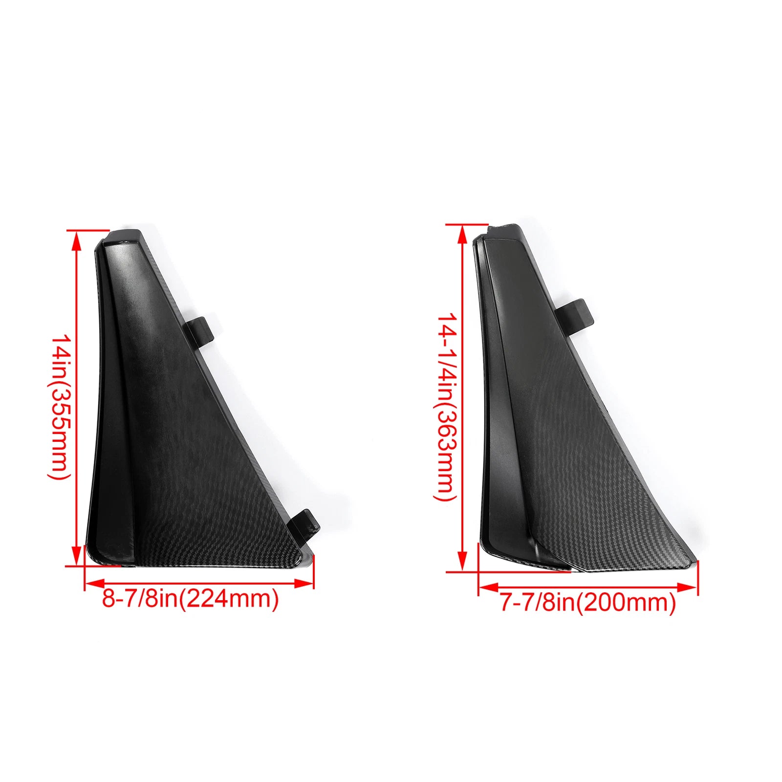 Set of 4 Carbon Flash Look Splash Guards for Corvette C8 (2020–2025)