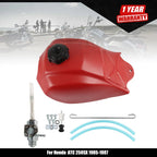 Plastic Fuel Tank & Gas Cap for Honda ATC250SX (1985–1987) Red