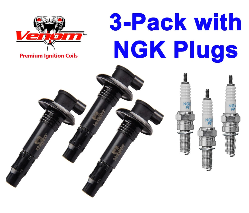3-Pack Ignition Coil & NGK Plugs for SeaDoo 4-Tec GTI GTS SE (2002–2009)