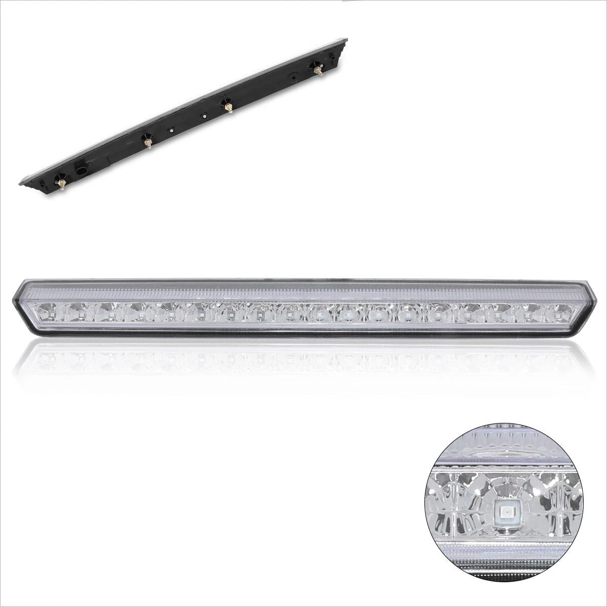 Full LED 3rd Tail Brake Light Stop Lamp Chrome for Chevy Suburban/Tahoe (2015–2020)