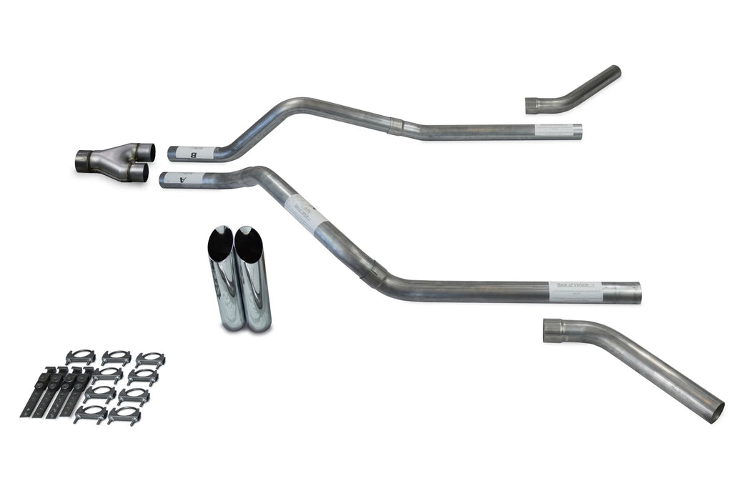 Dual Exhaust Kit for Chevy Blazer (1992–1994) 2.5" Y-Pipe Slash Tips