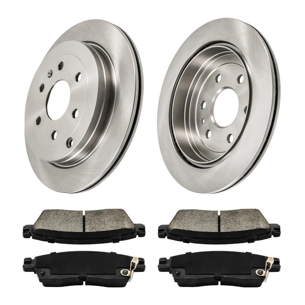 Rear Brake Rotors and Ceramic Pads Kit for Chevrolet Traverse (2009–2017)