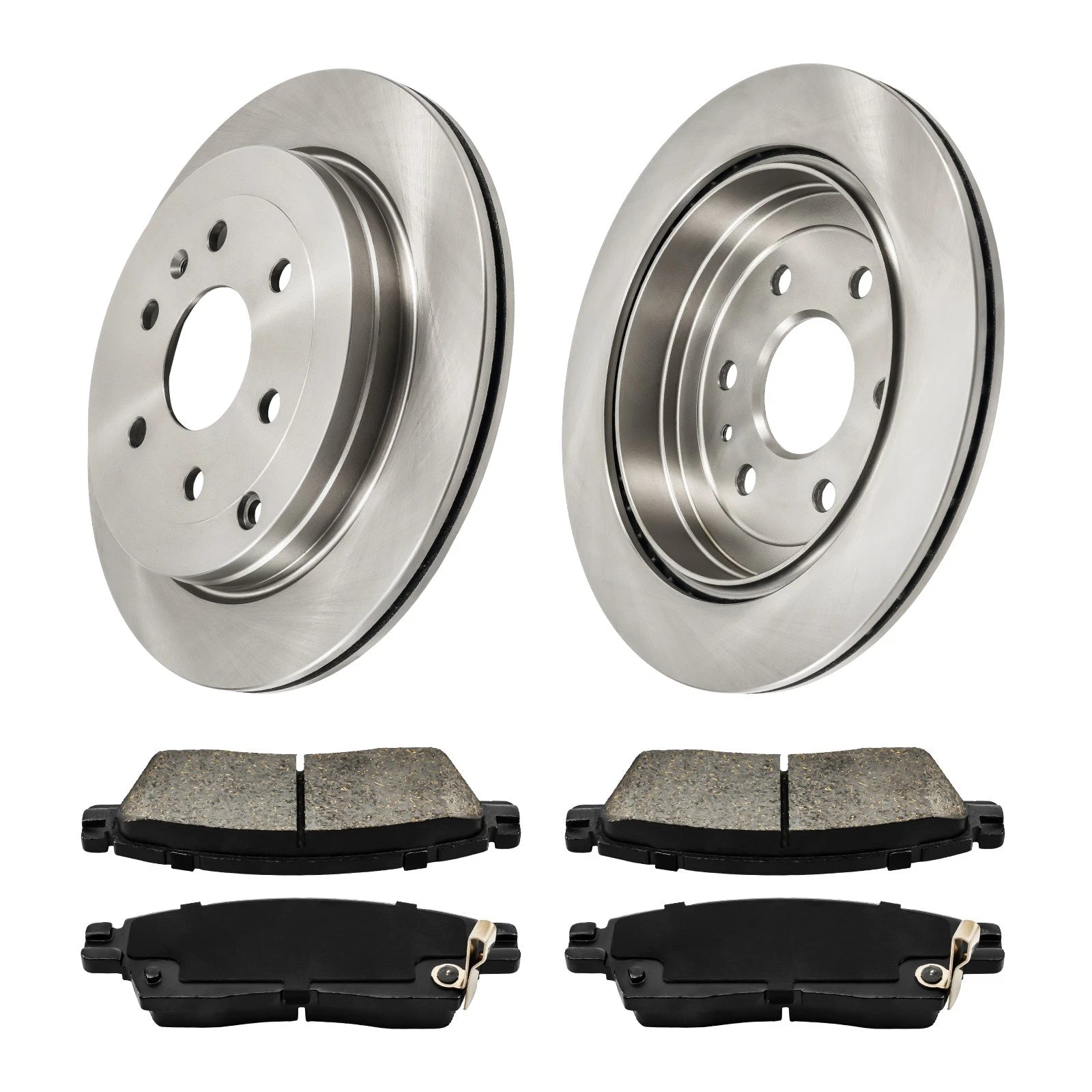 Rear Brake Rotors and Ceramic Pads Kit for Chevrolet Traverse (2009–2017)