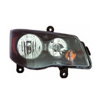 Replacement Passenger Side Halogen Headlight Assembly w/Black Bezel
