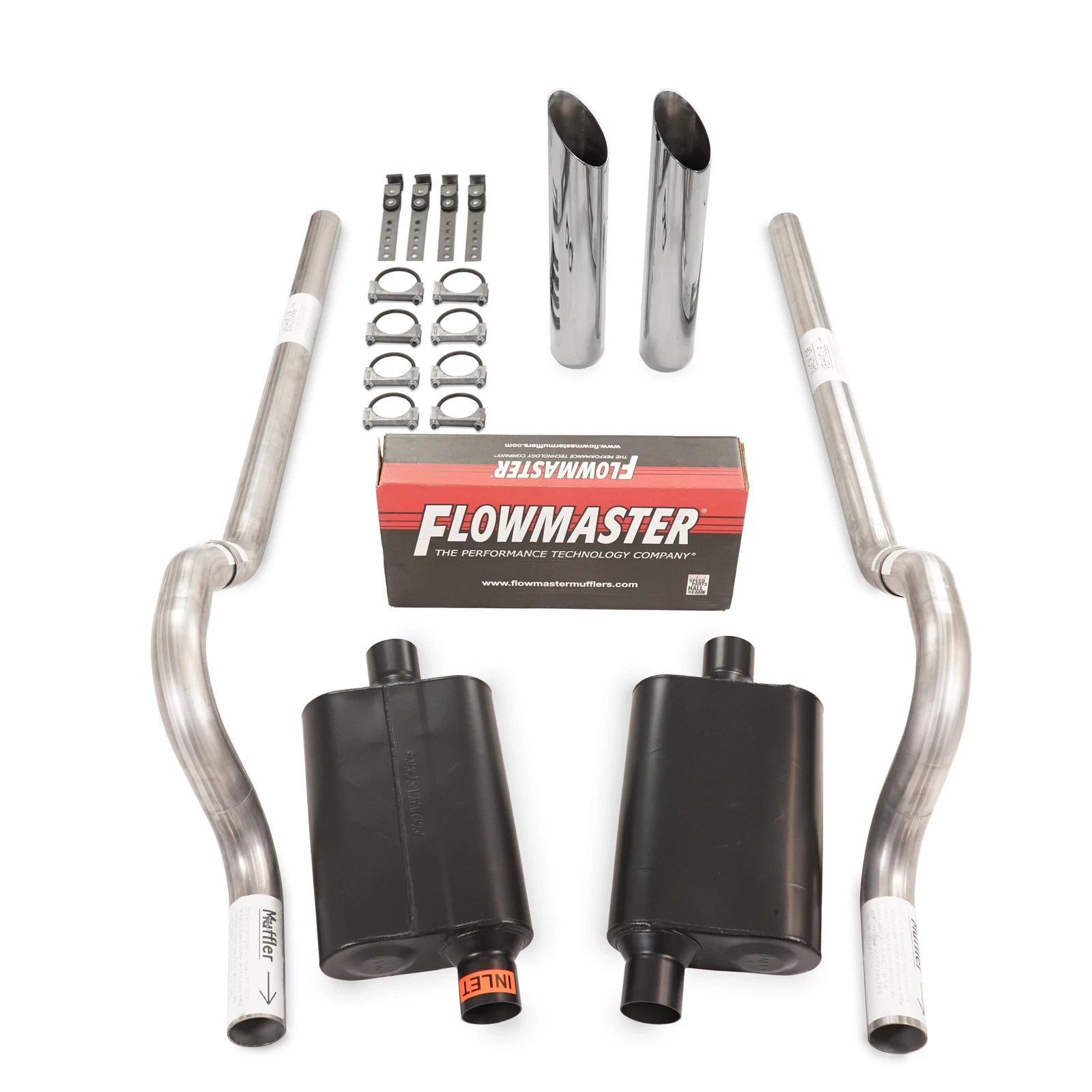 2.5" Dual Exhaust Kit for Mopar B Body (1962–1974) - Flowmaster Super 44 Rear Exit