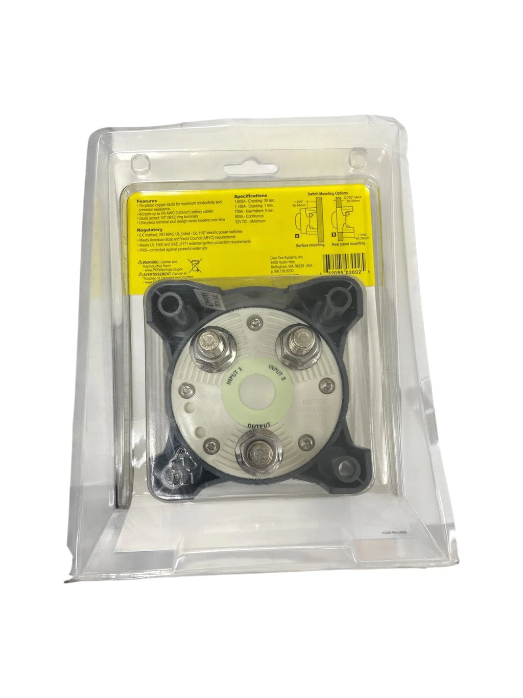 Battery Switch for Blue Sea 3002 (HD Series, Selector 4 Positions)