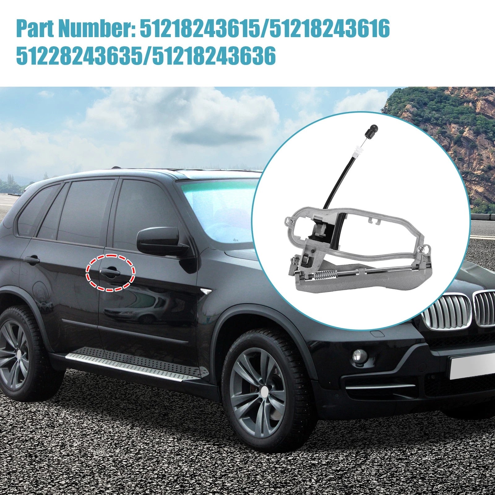 Set of 2 Outside Door Handle Carriers for BMW E53 X5 (2000–2006)