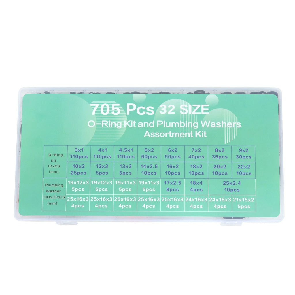 Set of 32 Sealed Gaskets and O-Rings for Automotive Applications