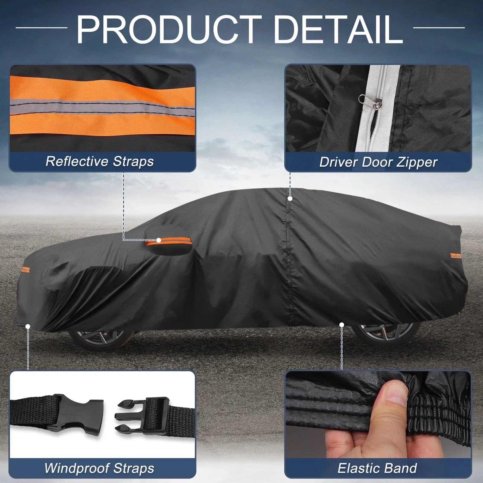 Waterproof 210D-PU Car Cover for Lexus ES Sedan (2018-2023)