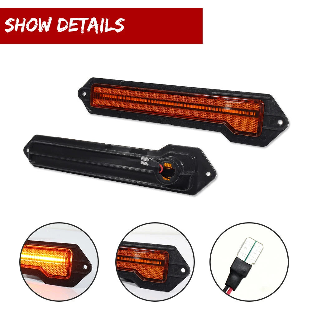 Amber Lens LED Front Side Marker Indicator Light for Chevrolet Monte Carlo (1970–1972)