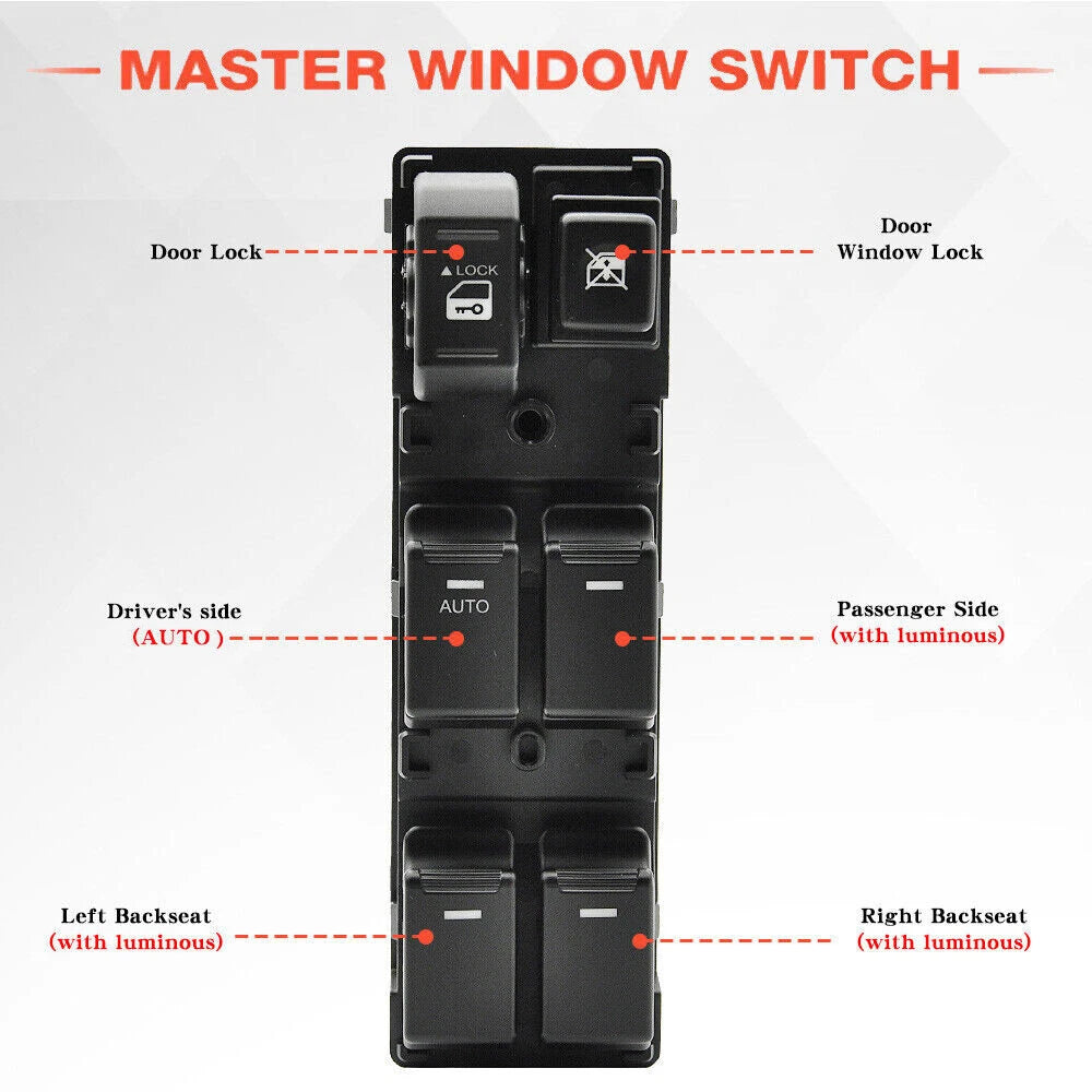 Master Power Window Control Switch for Kia Sorento (2011–2014) 93570-2P100VA