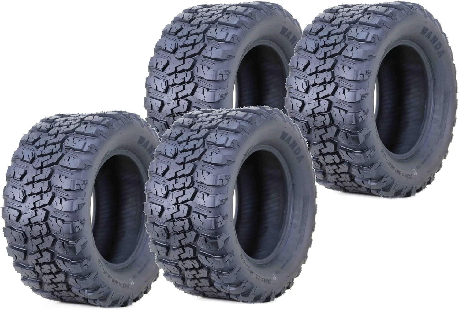Set of 4 All Terrain Golf Cart Tires 23x10.5-12 4 Ply - 14057