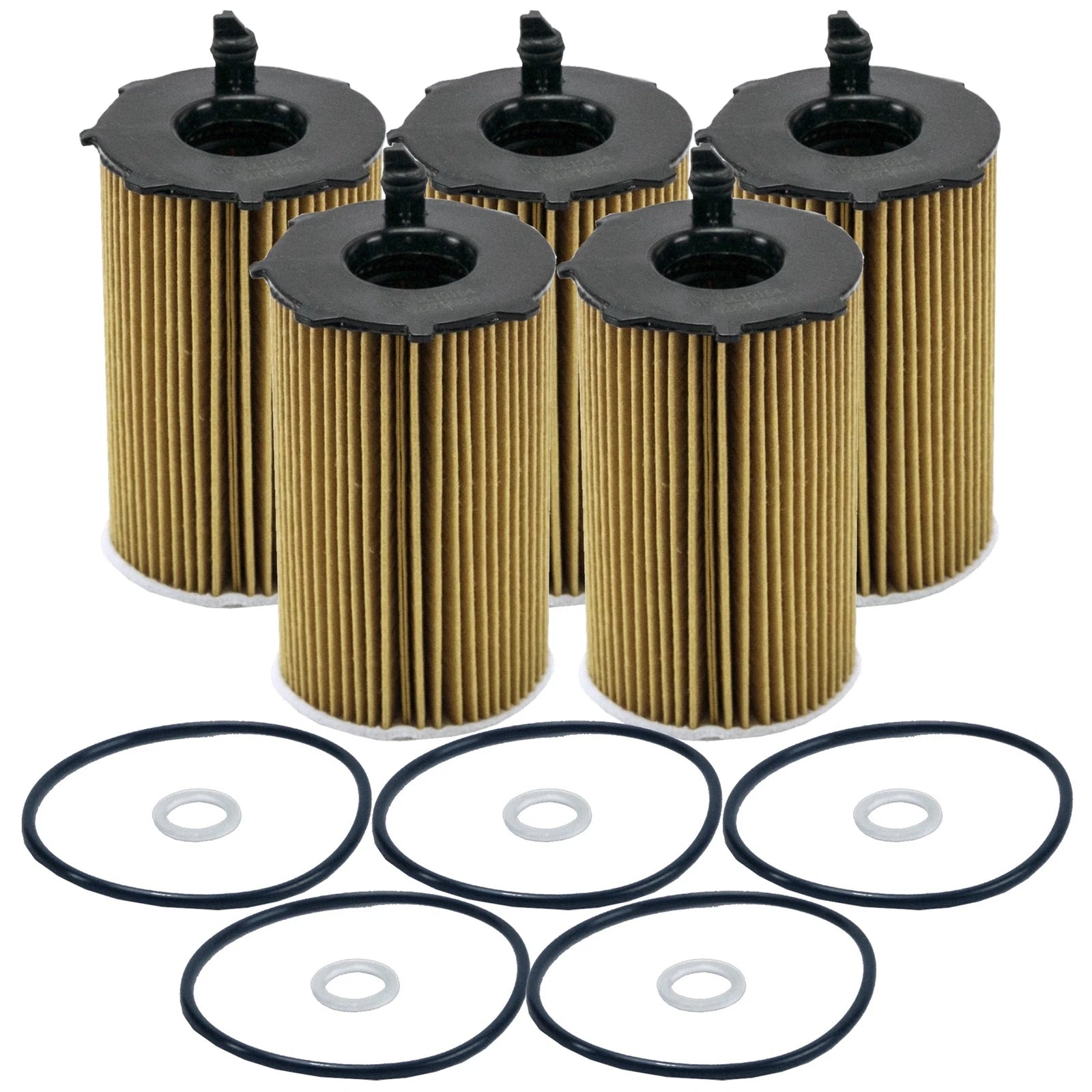 Set of 5 Engine Oil Filters for Hyundai Kia V6 (StdAsp GAS)