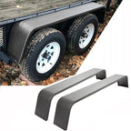 Set of 2 Steel Diamond Tread Plate Trailer Fenders for Tandem Axle (10-1/4"x72-7/8"x13")