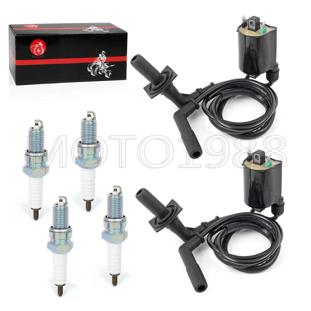 Ignition Coil Spark Plug + Cap for Honda Shadow ACE 1100 VT1100 (1995)