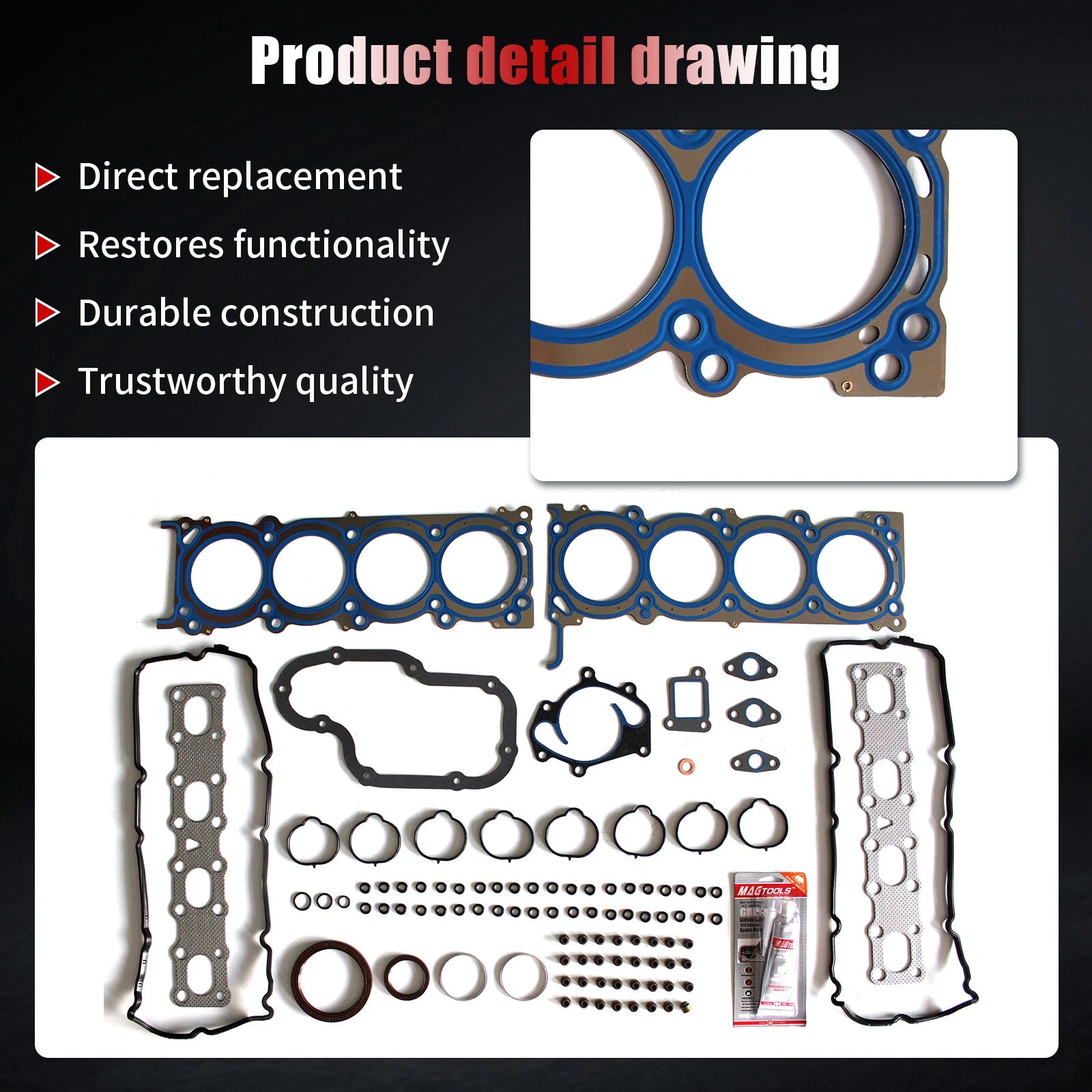 Head Gasket Set for Infiniti QX56 Nissan Armada Pathfinder Titan (2004–2009)