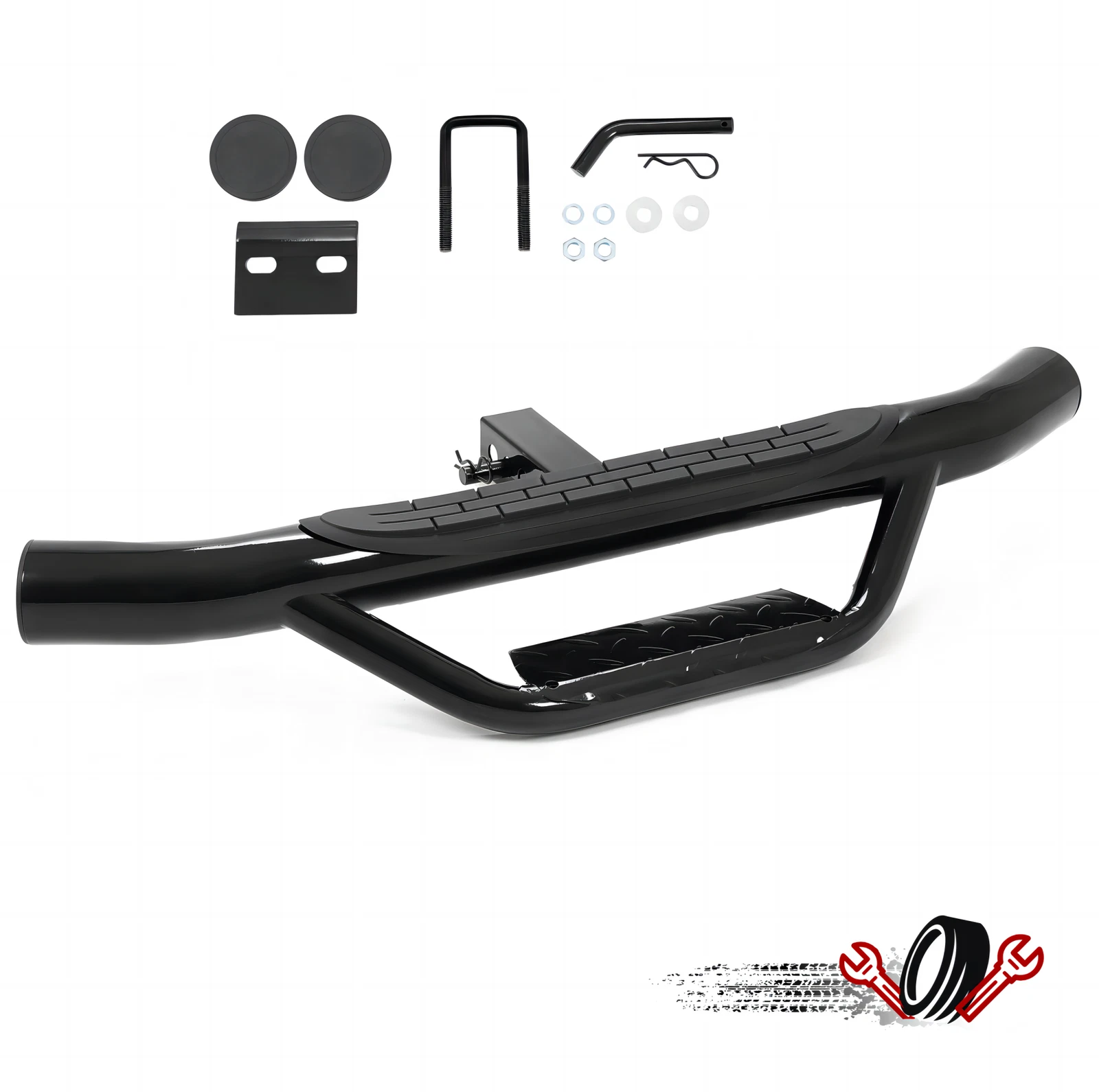 2" Receiver Rear Trailer Tow Hitch Step Bar Bumper Guard for Truck (YYYY–YYYY)