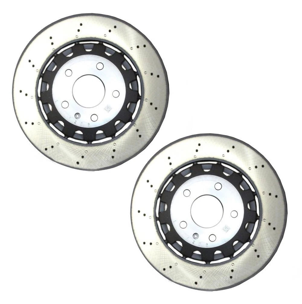 Set of 2 Rear 330mm Drilled Brake Disc Rotors for Audi RS5 Sportback (2013–2019)
