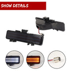 2X Smoke Lens Switchback LED DRL Turn Signal Light for Chevy S10 Blazer