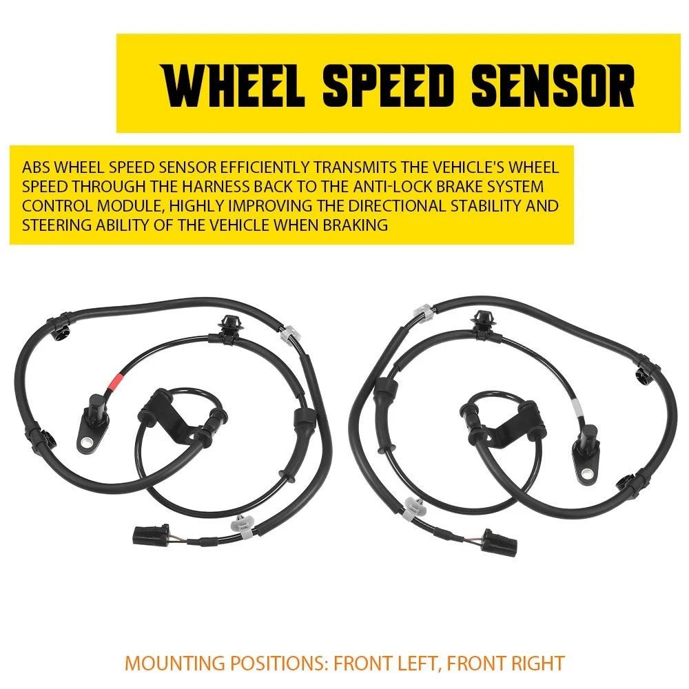 2Pcs ABS Wheel Speed Sensor for Hyundai Santa Fe (2013–2018)