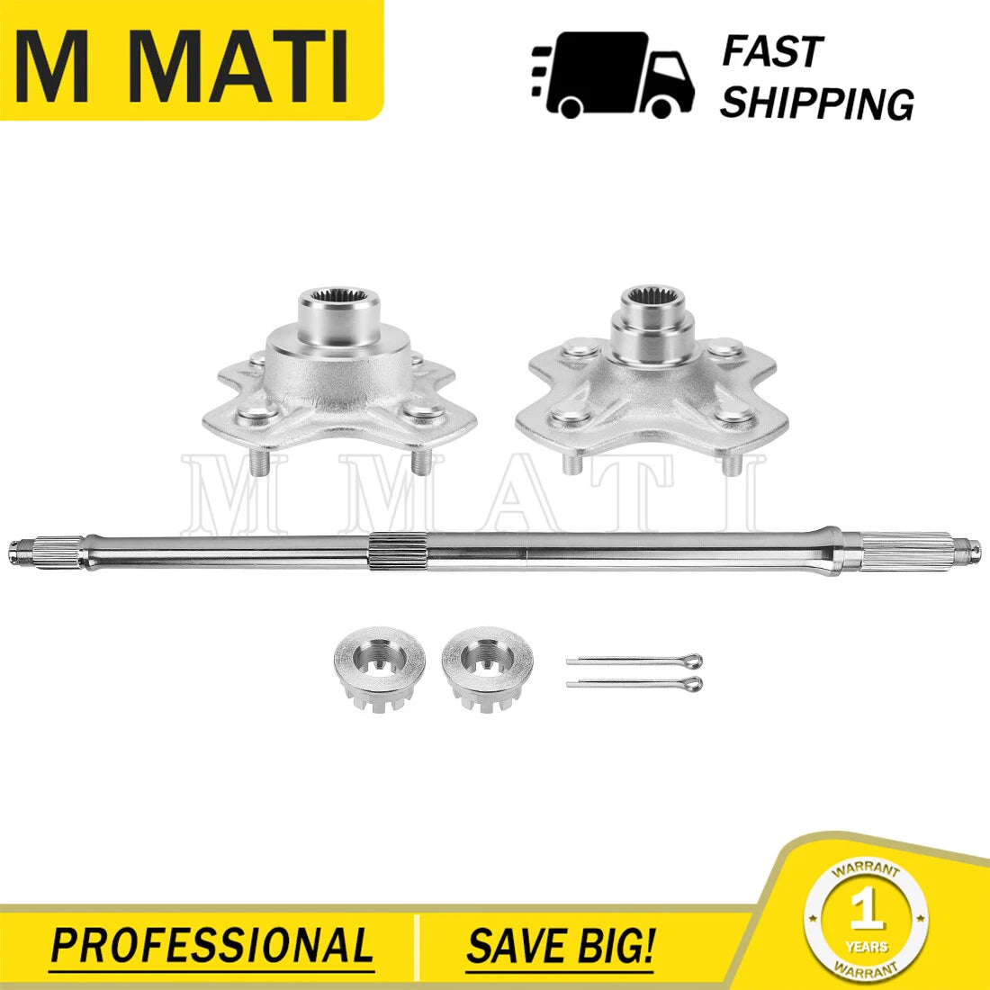 Rear Axle Shaft w/ Hubs for Honda TRX520FE2 TRX520FM Rancher 420 (2014–2024)