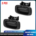 Set of 2 Tailgate Door Handle & Bezel for Chevy Silverado GMC Sierra (1999–2007)