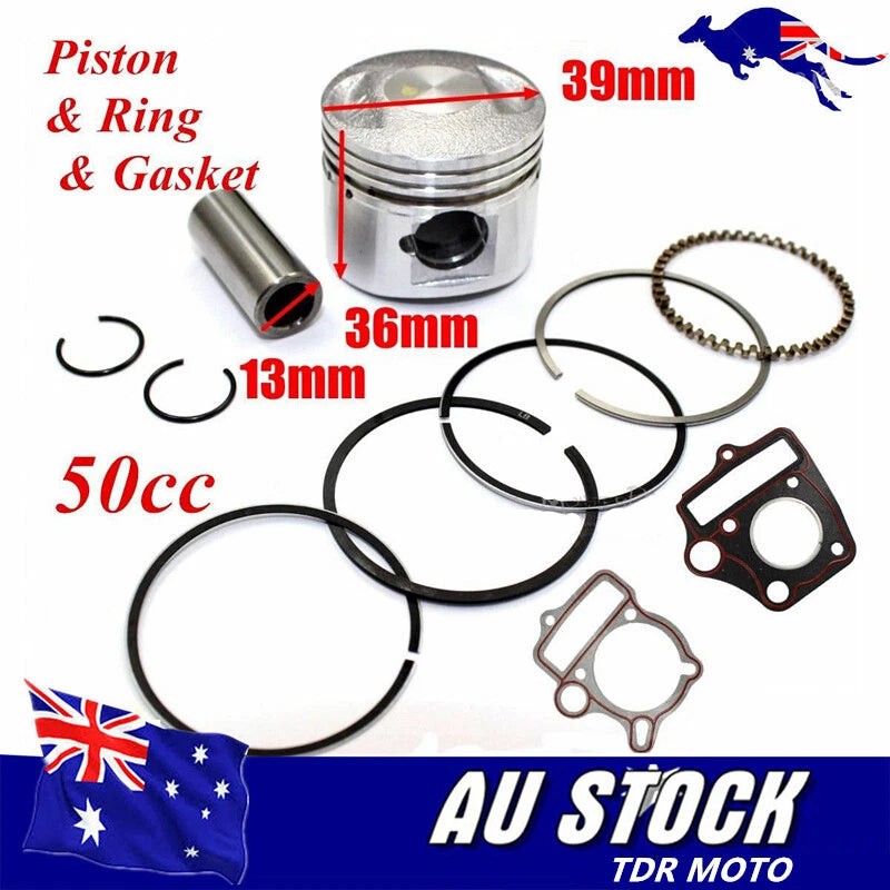 39mm Piston Rings & Head Gasket for Kazuma Meerkat 50cc ATV