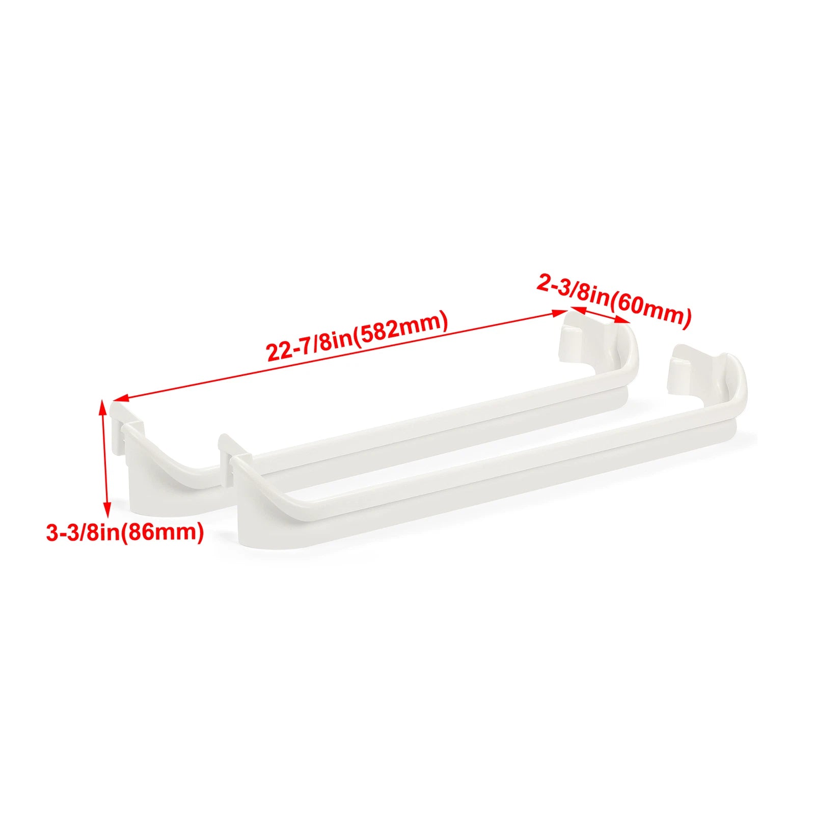 Door Rack Shelf Retainer Bar for Frigidaire Refrigerator (240534701, 240534901)
