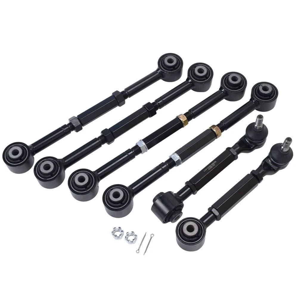 6x Adjustable Rear Upper & Lower Camber Arms for Honda Accord TSX (2003–2008)