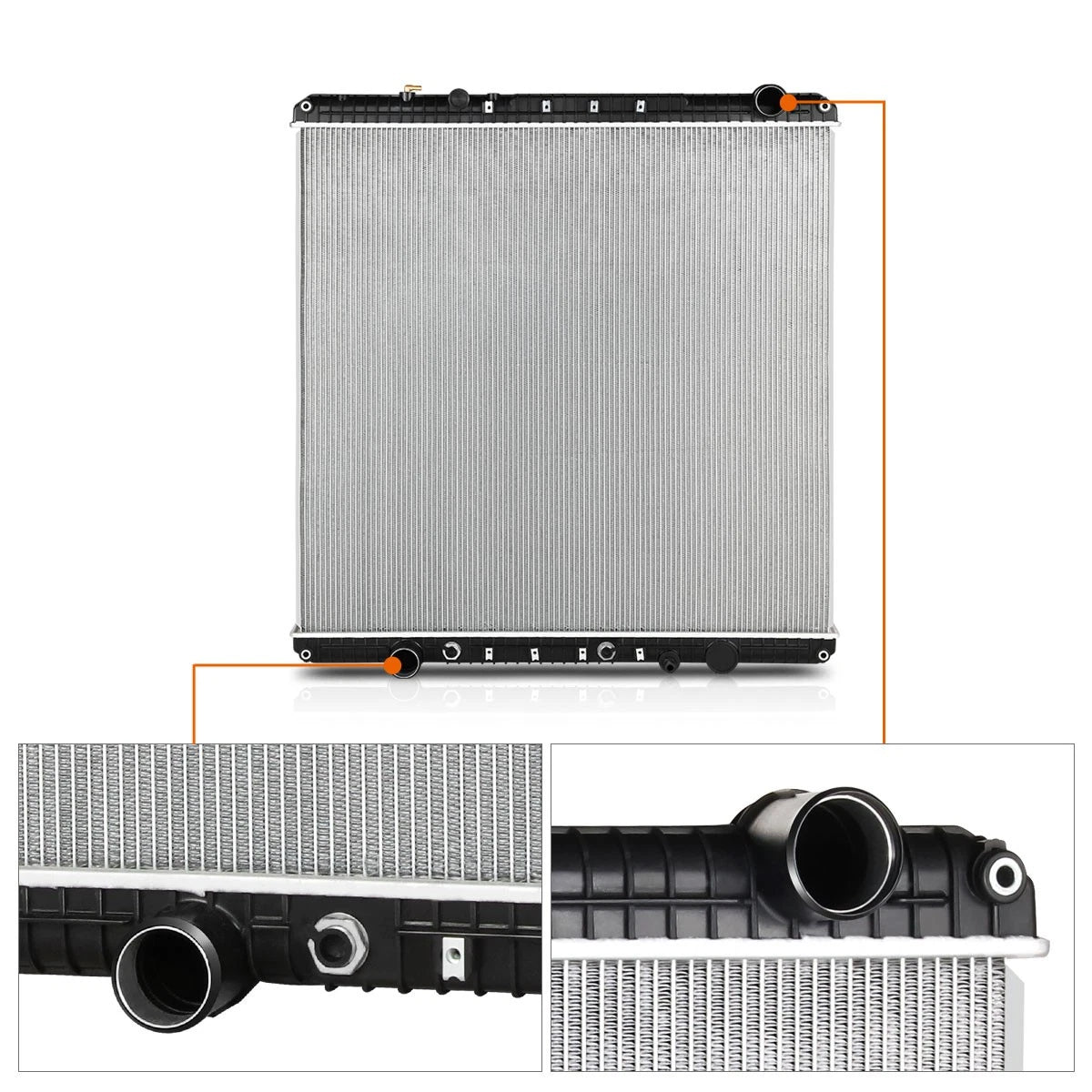OE Style Aluminum 2-Row Radiator for Western Star 4900EX/4900FA/4900SA (2011–2012)