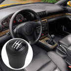 Black PU Leather Shift Knob for Audi A4 B5 C5 (1996–2001)