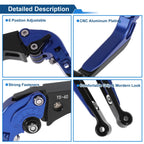 Adjustable Brake Clutch Levers for Honda CBR600RR (2007–2016) Blue Black