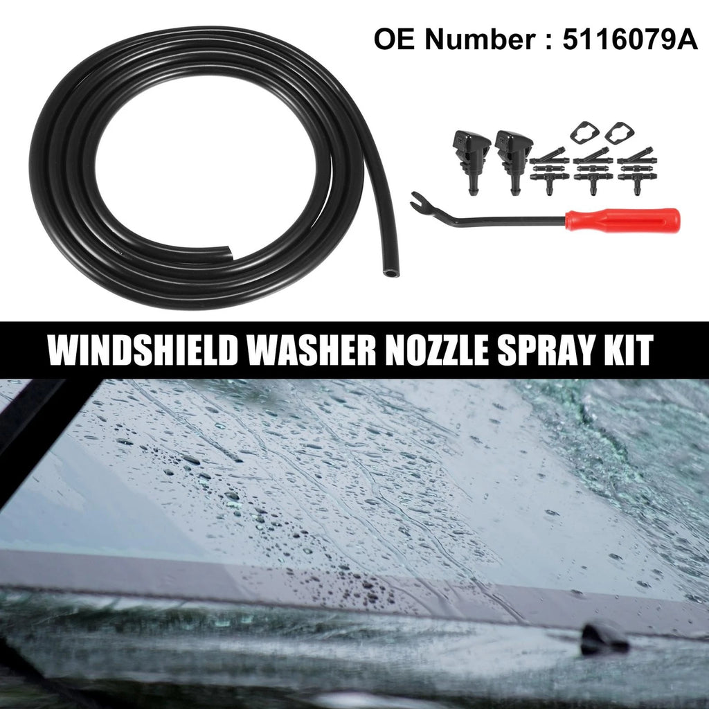 15pcs Front Windshield Washer Nozzle Kit 5116079A for Dodge Avenger (2008–2011)