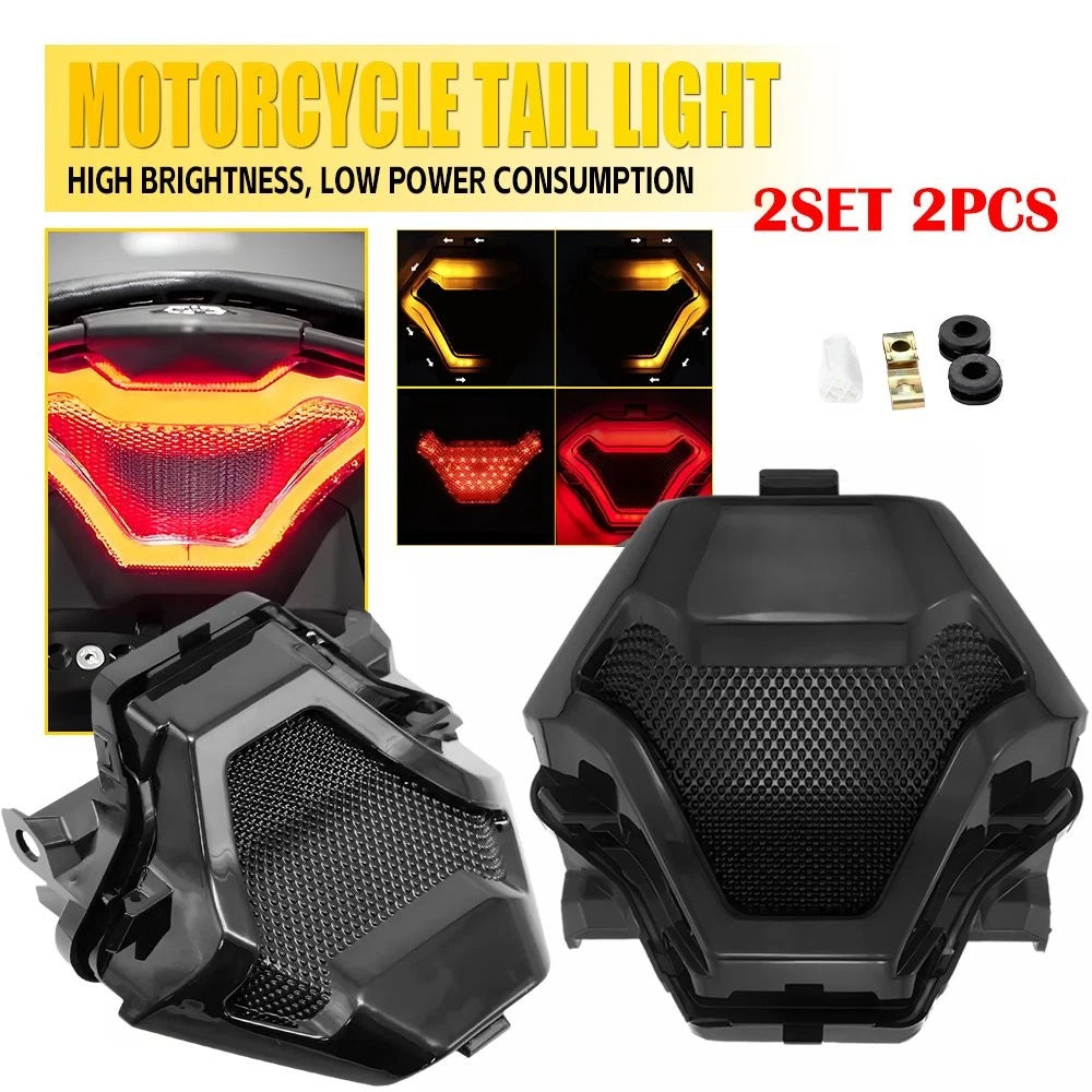 2X Integrated LED Tail Light for Yamaha R3 MT03 MT25 MT07 FZ07 (2015–2023)