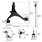 Front Lower Control Arms Sway Bar Link Tie Rod Kit for Honda CR-V (2002–2006)