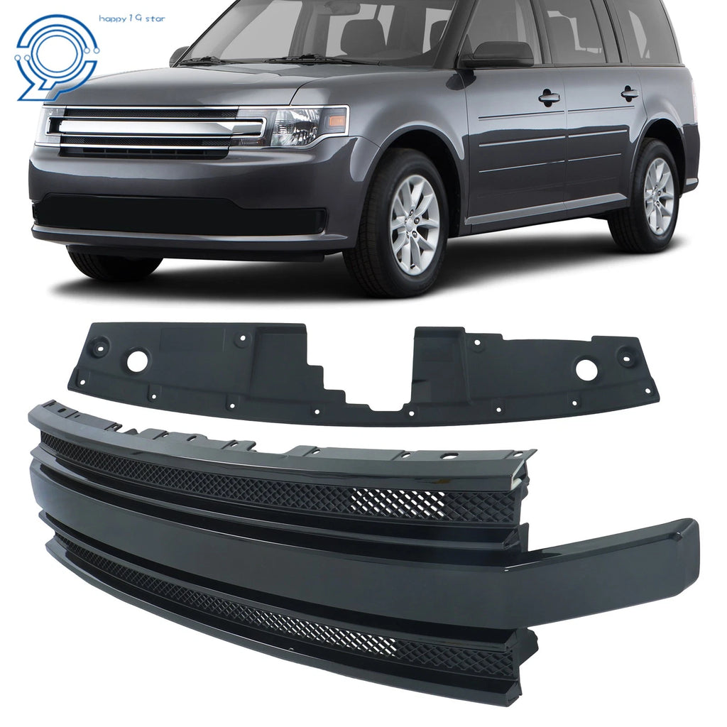 Front Upper Grille Assembly Gloss Black for Ford Flex (2013–2019)