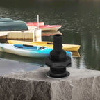 Bilge Pump Drain with Stainless Steel Flange for Boat (Black Nylon)